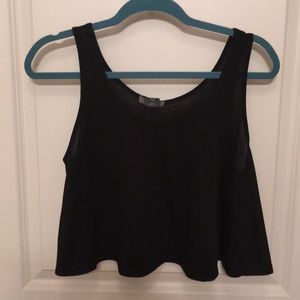 Black Flowy Crop Top